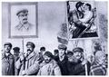 Маніфестація з портретом Сталіна