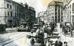 Russian troops at the beginning of Horodotska street