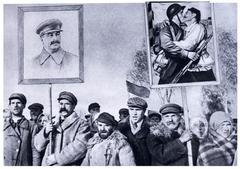 Manifestation with a portrait of Stalin