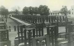 Set of Power Lift Trucks on the factory courtyard