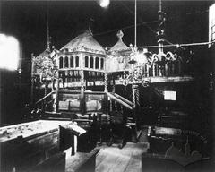 Interior of wooden synagogue 17th century