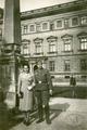 A German military man in front of the Lviv University