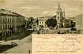 Perspective of Horodotska street with St. Anna church