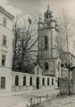 Virmenska street and the bell tower of Armenian church