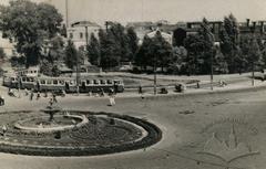 View of Pryvokzalna square and the terminus of trams