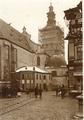 Tower of Latin cathedral during restoration