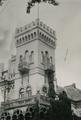 Uppermost part of the building at 50 Chuprynky St. 