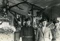 Workers of foresty in a hunting trophies room