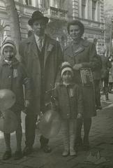 Family at a parade