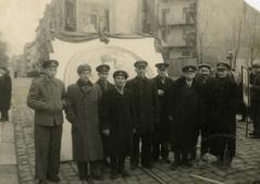 Workers of "Lvivelektrotrans" at the crossroads of Pushkina and Stalina streets