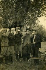 Group of men savor hops drink