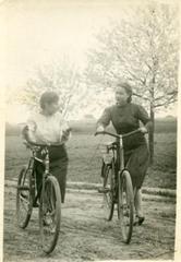 Women with the bicycles 