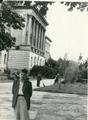 Portrait in the front of Lviv Polytechnical University