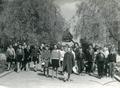 Schoolchildren visiting Hill of Glory