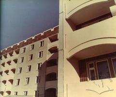 Balcony of apartment building