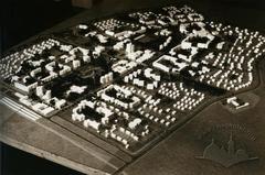 Model of the city. Side view