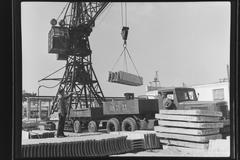 Azovstalbud, shipment of the facing slabs to collective farms