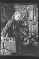 Rail and beam shop and the girl rail-driller