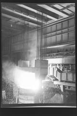 Open-hearth shop. Steel production