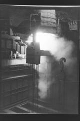 Open-hearth shop. Steel production