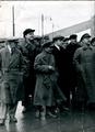 Sergo Ordzhonikidze at the construction site of Zaporizhstal plant