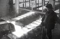 Cast iron pouring. Blast furnace shop of the Azovstal plant