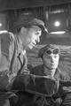 Steelmaker Horbachev with an assistant (illegible) of the Azovstal plant