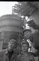 Steel structure assemblers at the blast furnace No. 4 construction site