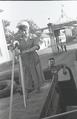 Zhdanov grain elevator. N. Byliaieva and laboratory assistant L. Romaniuk take samples