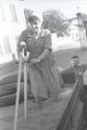 Zhdanov grain elevator. N. Byliaieva and laboratory assistant L. Romaniuk take samples