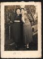 Two women on a studio photo