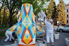 Розпис тетраподу біля Драматичного театру