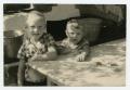 Vova and Valera in the summer kitchen