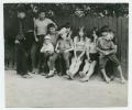 Children in front of the house