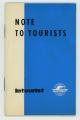 A note for tourists from “Inturist”