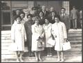 A group of people on the stairs