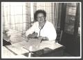 Therapist Valentyna Bohadytsia in her office