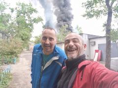 Селфі на тлі пожежі