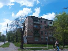 Велосипедист на вулиці Танкістів