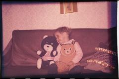 Oksana with a teddy bear