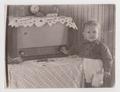 Portrait of a boy with a radio receiver