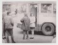 Passengers at the bus station