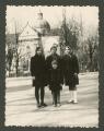 With friends in the square