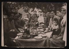 At the table